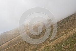 Cloudy landscape in the italian alps