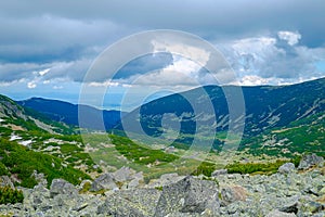 Cloudy Landscape of a Mountain Valley 1