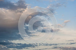 Cloudy late afternoon sky