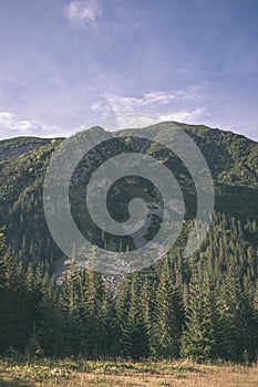 Cloudy and misty Slovakian Western Carpathian Tatra Mountain sky