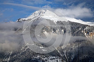 Cloudy montain in Crans-Montana