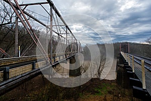 Cloudy, Moody Evening at Historic Walbridge Railroad & Highway Bridge - Walbridge, Kentucky