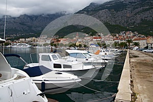 Cloudy morning in Makarska, Croatia