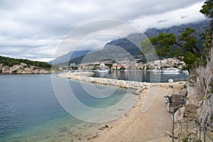 Cloudy morning in Makarska, Croatia