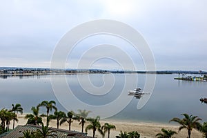 Cloudy Morning over Sail Bay, San Diego, California