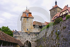 Cloudy morning in Rothenburg Ob Der Tauber