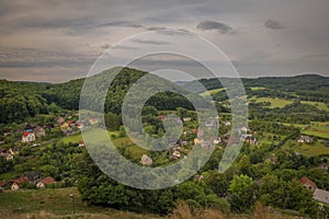 Cloudy morning in Stramberk old historic town in north Moravia photo