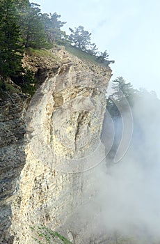 Cloudy mountain landscape