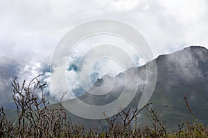 Cloudy mountain landscape