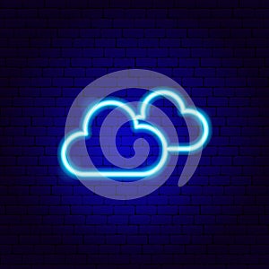 Cloudy Neon Sign