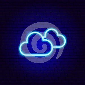 Cloudy Neon Sign photo