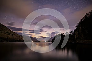 A Cloudy night on Ullswater in the lake district