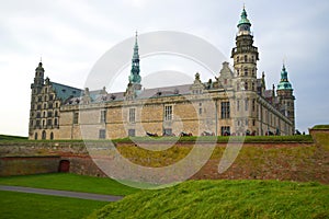 A cloudy November day at Kronborg Castle. Helsinger, Denmark