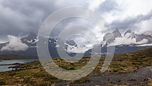 Cloudy and Rainy Day Timelapse at Torres del Paine s Peaks