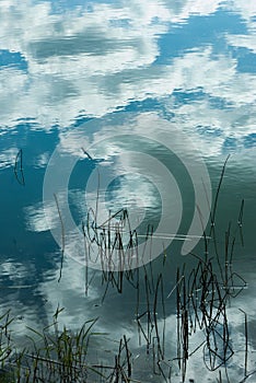 Cloudy reflections in the water