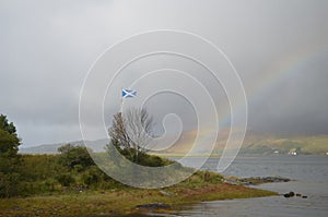 Cloudy skies of the Kyle of Lochalsh in Scotland