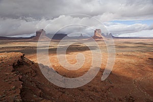 Cloudy Skies in Monument Valley