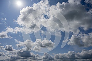 Cloudy skies in the summer in the Netherlands