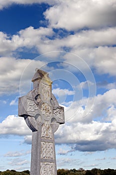 Cloudy sky celtic cross