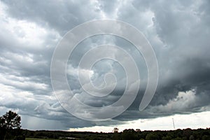 Cloudy Sky with Deep Grey Clouds, Storm Coming