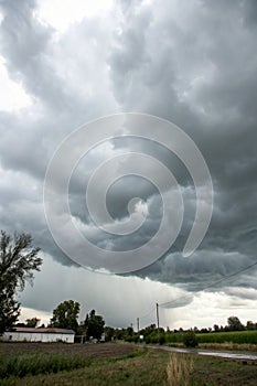 Cloudy Sky with Deep Grey Clouds, Storm Coming