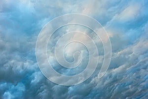 Cloudy sky in the evening