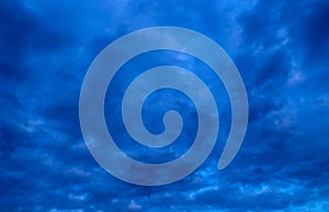 Cloudy sky in the evening before the thunderstorm