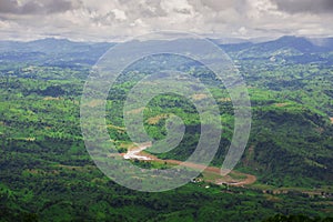 Cloudy sky and green land Beauty of Nilgiri.