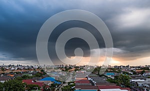 Cloudy sky before Heavy rain