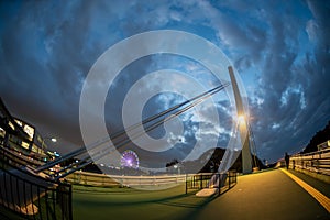 Cloudy sky night view