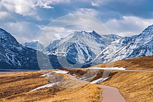 Cloudy Sky Over Alberta Mountains