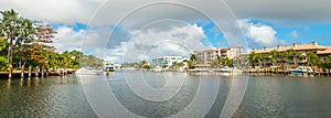 Cloudy sky over Las Olas isles in Fort Lauderdale photo