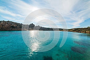 Cloudy sky over Spalmatore beach