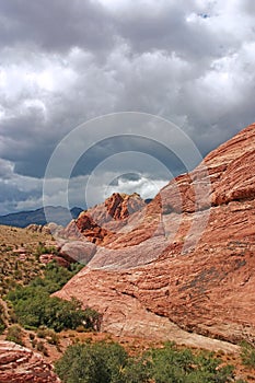 CLOUDY SKY AT RED ROCK CANYON photo