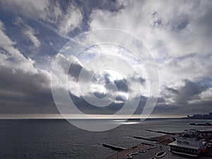 Cloudy sky.Storm approach.