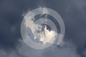 Cloudy sky on a summer evening before a thunderstorm