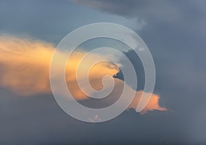 Cloudy sky on a summer evening before a thunderstorm