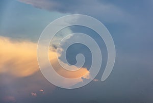 Cloudy sky on a summer evening before a thunderstorm