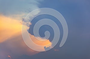 Cloudy sky on a summer evening before a thunderstorm