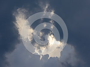 Cloudy sky on a summer evening before a thunderstorm