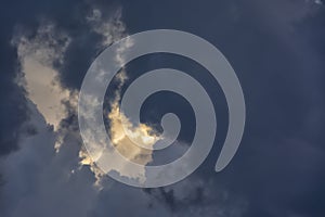 Cloudy sky on a summer evening before a thunderstorm