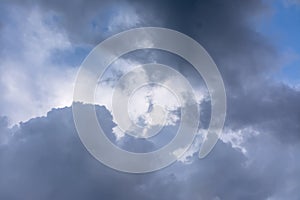 Cloudy sky on a summer evening before a thunderstorm