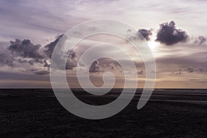 Cloudy sky with sundog