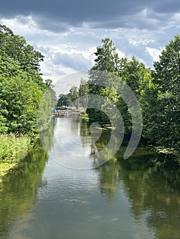Cloudy sky and a view of the river