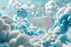 Cloudy Speech Bubble Terrain AI Generated