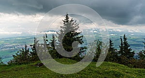 Cloudy springtime day on Predna Poludnica hill in Low Tatras mountains in Slovakia