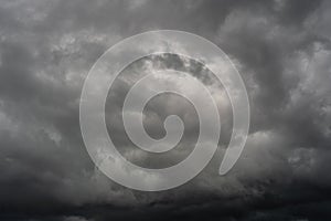 Cloudy stormy black and white dramatic sky background