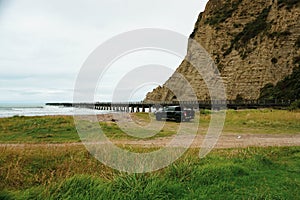 Cloudy Sunday Morning at Tolaga Bay Wharf New Zealand