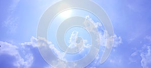 Cloudy sunny blue sky in the morning