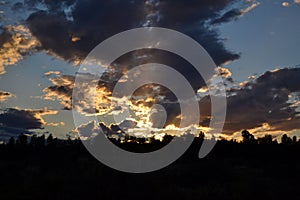 Cloudy Sunset around Uluru